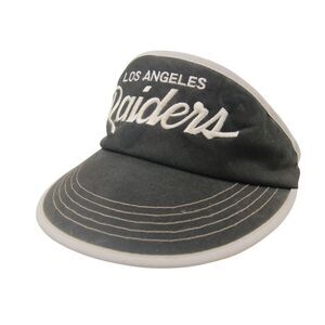 Vintage Sport Specialties Los Angeles Raiders Script Viser 90s NFL Black